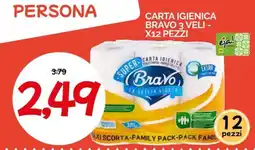 Hardis Carta igienica Bravo 3 veli offerta