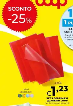 Coop Master Alleanza 3.0 Set 3 coprimaxi quaderni Coop offerta