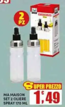 Maury's Ma Maison set 2 oliere spray offerta
