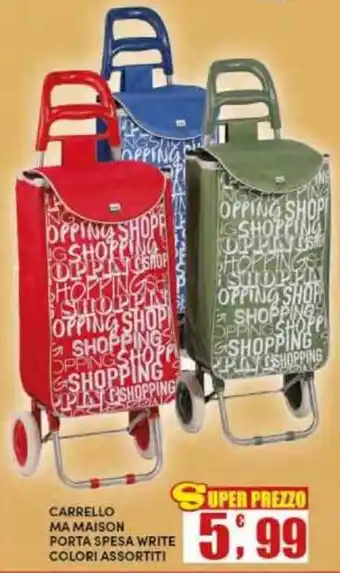 Carrello Ma Maison Porta Spesa Write