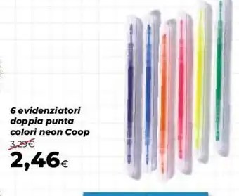 Evidenziatori doppia punta colori neon Coop