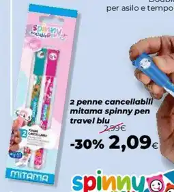 Coop Master Alleanza 3.0 2 penne cancellabili mitama spinny pen travel blu offerta