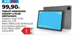 Coop Master Alleanza 3.0 Tablet Mediacom Azimut 4 Plus offerta
