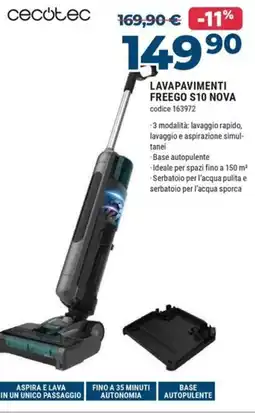 Sinergy Cecotec lavapavimenti Freego S10 Nova offerta