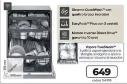 Sinergy Lavastoviglie con sistema QuadWash e motore Inverter Direct Drive offerta