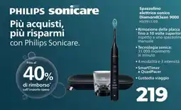 Sinergy Philips Spazzolino elettrico sonico DiamondClean 9000 offerta
