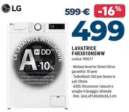 Sinergy Lavatrice intelligente LG offerta