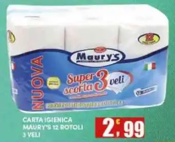 Carta igienica Maury's 3 veli