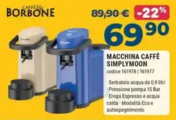 Sinergy Macchina Caffè Simplymoon offerta