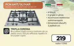 Sinergy Piano a gas su acciaio da 60 cm offerta