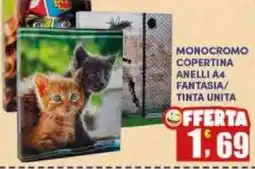 Maury's Monocromo copertina anelli a4 fantasia/tinta unita offerta