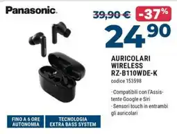 Sinergy Panasonic Auricolari wireless RZ-B110WDE-K offerta