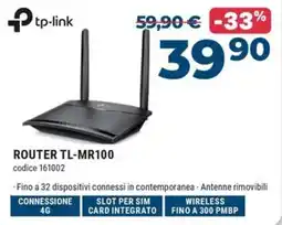 Sinergy tp-link Router TL-MR100 offerta