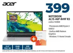 Sinergy Acer Notebook AL15-46P-R49F R3 offerta