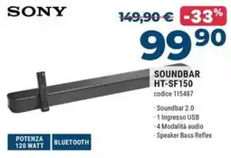 Sinergy Sony Soundbar HT-SF150 offerta