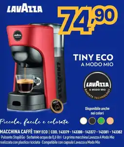 AmiCo Shop Lavazza macchina caffè tiny eco offerta