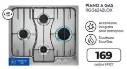 Sinergy Piano a gas RGG6242LOX offerta