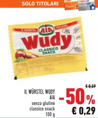 Conad Margherita Aia Il Würstel Wudy 100g offerta