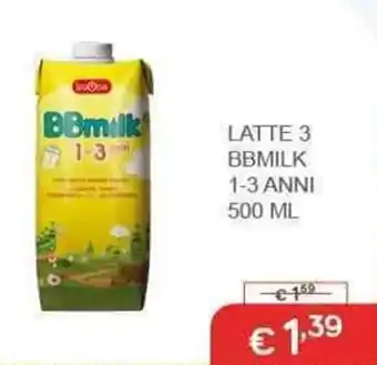 Primi Anni BBmilk Latte 3 1-3 Anni 500ml offerta