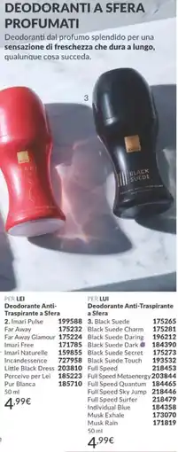 Avon Deodoranti a sfera profumati offerta