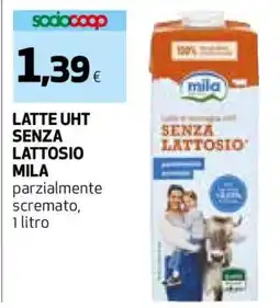Coop LATTE UHT SENZA LATTOSIO MILA offerta