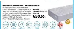 Coop MATERASSO MEMO POCKET NATURAL BAMBOO offerta