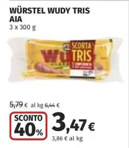 Coop WÜRSTEL WUDY TRIS AIA offerta