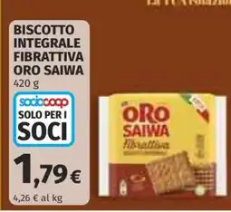 Coop BISCOTTO INTEGRALE FIBRATTIVA ORO SAIWA offerta