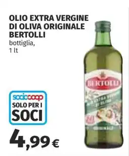 Coop OLIO EXTRA VERGINE DI OLIVA ORIGINALE BERTOLLI offerta