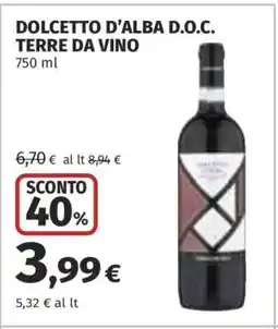 Coop DOLCETTO D’ALBA D.O.C. TERRE DA VINO offerta