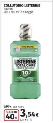 Coop Collutorio Listerine offerta