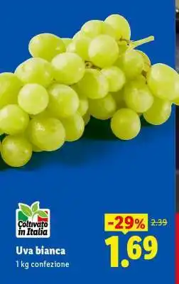 Lidl Uva Bianca offerta