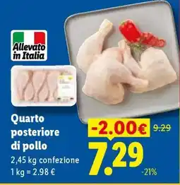 Lidl Quarto posteriore di pollo offerta