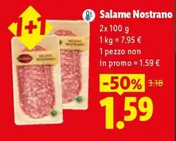 Lidl Salame Nostrano offerta
