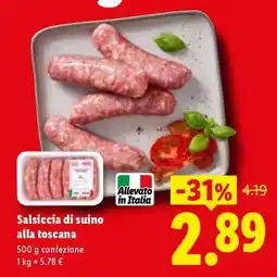 Lidl Salsiccia di suino alla toscana offerta