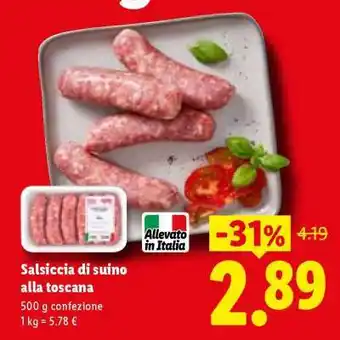 Salsiccia di suino alla toscana