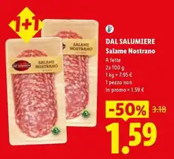 Lidl Dal Salumiere Salame nostrano offerta