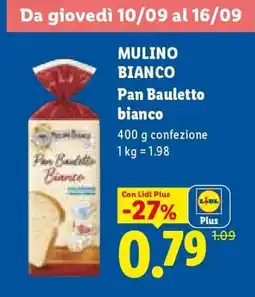 Lidl Mulino Bianco Pan Bauletto Bianco offerta