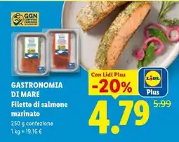 Lidl Gastronomia di Mare Filetto di salmone marinato offerta