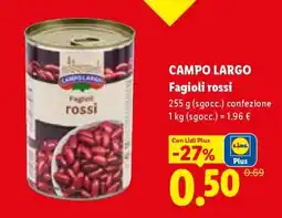 Lidl Campo Largo Fagioli rossi offerta