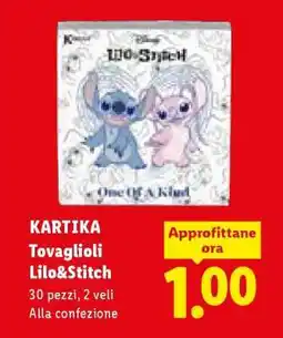 Lidl KARTIKA Tovaglioli Lilo&Stitch offerta