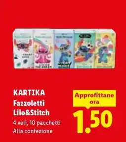 Lidl KARTIKA Fazzoletti Lilo&Stitch offerta