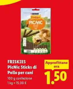 Lidl FRISKIES PicNic Sticks di Pollo per cani offerta