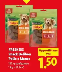 Lidl FRISKIES Snack Delibon Pollo o Manzo offerta