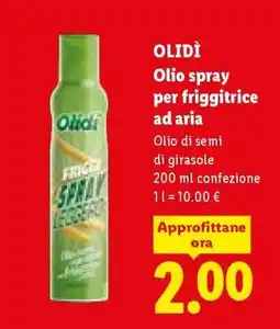 Lidl OLIDÌ Olio spray per friggitrice ad aria offerta