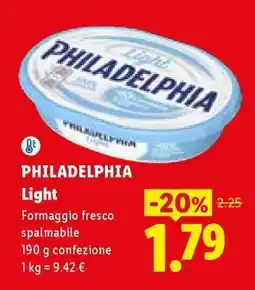 Lidl Philadelphia Light offerta