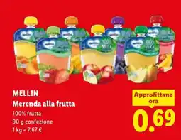 Lidl MELLIN Merenda alla frutta offerta