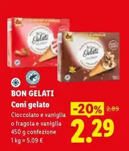Lidl BON GELATI Coni gelato offerta