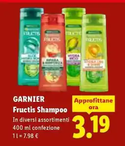 Lidl Garnier Fructis Shampoo offerta
