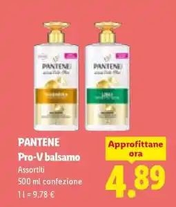 Lidl PANTENE Pro-V balsamo offerta
